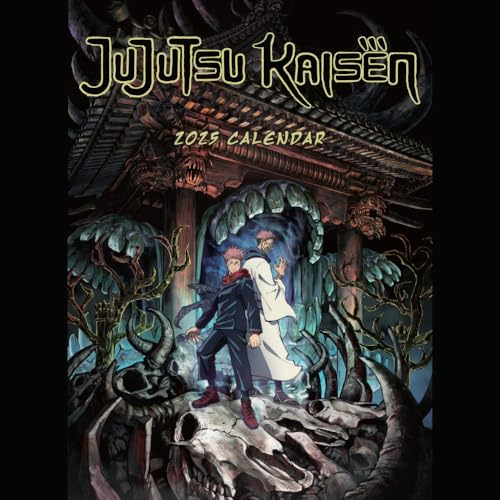 Jujutsu Kaisen Kalender 2025 inkl. Miniposter Offizieller Kalender 2025, 12 Monate, original englische Ausführung.