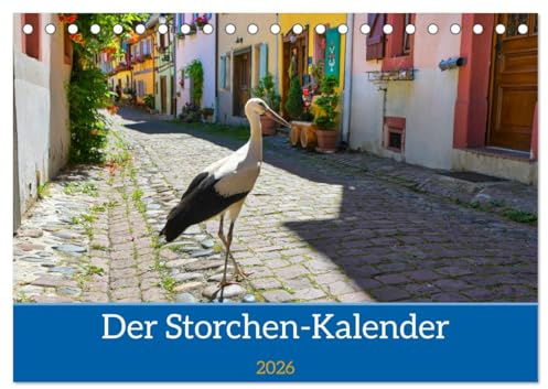 Der Storchenkalender (Tischkalender 2026 DIN A5 quer), CALVENDO Monatskalender: Störche in ihrer natürlichen Umgebung im Elsass (CALVENDO Tiere)