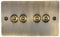 G&H FAB284 Flat Plate Antique Bronze 4 Gang 1 or 2 Way Toggle Light Switch