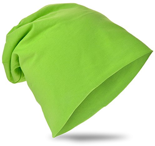 Miobo Gorro Slouch Infantil, Algodón, Color Liso Verde-43