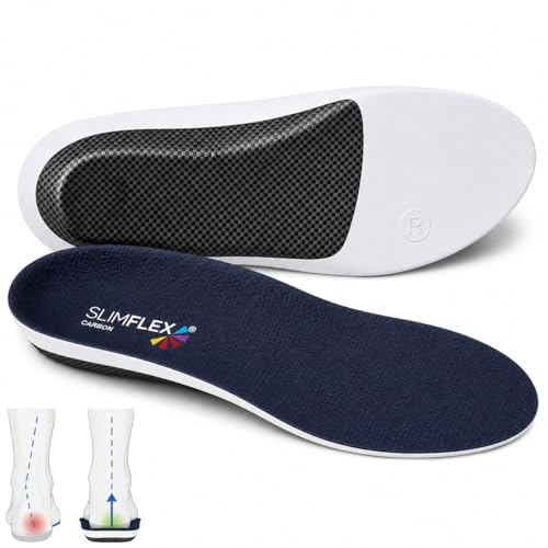 Slimflex Carbon Supination Orthotic Insoles | Over Pronation, Arch Support, Foot Support Inserts