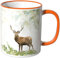 WANDKINGS Tasse, Motiv „Majestätischer Hirsch 1“ - ORANGE