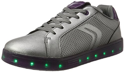 Geox Girl J KOMMODOR A Sneakers, DK Silver/Prune