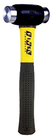 THOR Martillo con inserciones de aluminio, redondo (Ø) 38 mm, 950 g, con mango de fibra de vidrio