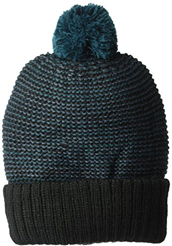 MUK LUKS Herren Pom Cuff schwarz Mütze (Skull Cap), Einheitsgröße