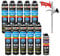Isolbau B2 Dämmstoffkleber SET - 10 x 750 ml Perimeterkleber, 1 x PU-Schaum-Reiniger & 1x Schaumpistole für EPS & XPS-Platten - 1K PU-Klebeschaum für Fixieren und Isolieren