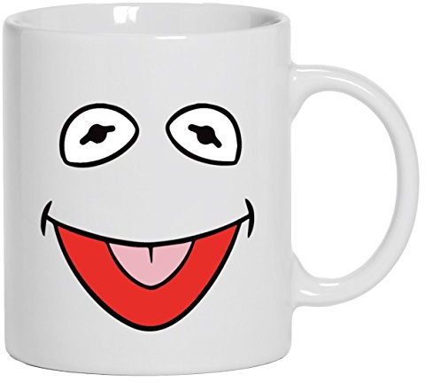 Karneval Fasching Kaffeetasse Tasse mit Motiv Becher Frosch Kostüm, Größe: onesize,Weiß