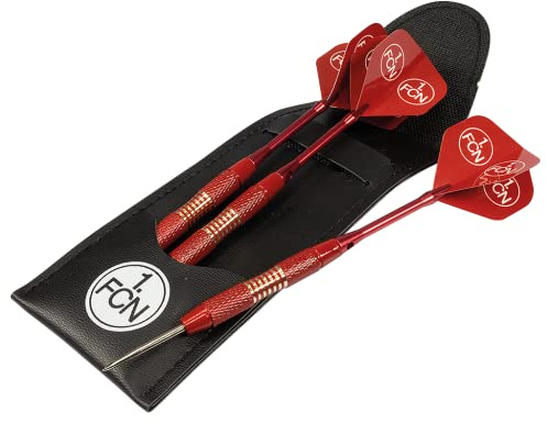 1. FC Nürnberg Steeldarts ROT Dartpfeile mit Etui und Flights Dart Pfeile FCN - Plus Lesezeichen Wir lieben Fussball