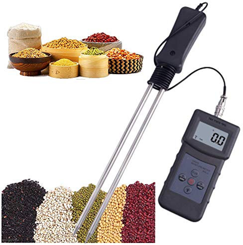 Huanyu Getreide Feuchtigkeitsmessgerät Grain Feuchtigkeitsmesser 3-80% (Allgemein) Feuchteindikator 5-30% (Spezial) Hygrometer mit Sensor für 35 Getreidesorten wie Gerste Körner Grain Mais Weizen MS-G