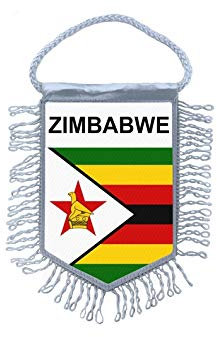 Akachafactory Fanion Mini Drapeau Pays Voiture Decoration Zimbabwe