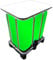 LED KUBIK 300l IBC Stehtisch auf PE-Palette