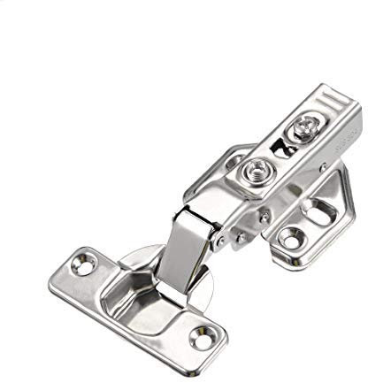 304 Stainless Steel Flush-Mounted Frame Half Layer Door Hinges Silver Tone