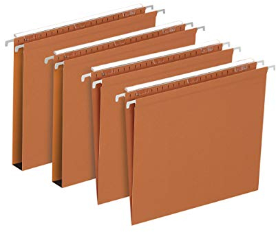 Elba 400126812 Hängemappen für Schublade, Abstand 39, Boden U, 30 mm, Außenformat 37,1 x 24, Orange, Packung mit 25 Stück