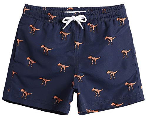 maamgic Badehose Jungen Badeshorts Schnelltrocknend mit Mesh-Futter | Weiches Mesh-Futter, Hautfreundlich, Leicht & Atmungsaktiv, 3 Wasserableitende Taschen, Verstellbarer Kordelzug, Bunte Muster