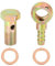 X AUTOHAUX 12mm Diamètre Banjo Tuyau Barbelé Boulon Raccords Métal pour Moto Voiture