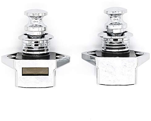 2pcs Chrome Push Button Catch Door Lock 17-25mm for Boat Horsebox Camper Van Caravan Motorhome Camper