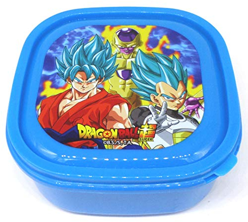 TDL Dragon Ball Z Caja De Almuerzo - Licenciado Oficialmente - 13.5 x 13.5 x 6 cm - Sin PVC - PP El Plastico - Sandwich Box