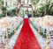 ShinyBeauty 2FTX15FT-Gangläufer Hochzeits-Rot Sparkly Carpet Runner Couloir d'allée Pour Paillettes de Mariage für Hochzeits- / Weihnachts- / Thanksgiving-Dekor (60x450cm) (2FTx15FT, Rot)