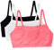 Fruit of the Loom Damen Spaghetti Strap Cotton Pull Over 3 Pack Bra in Fashion Colors Sport-BH, Undurchsichtige, Popsicle Pink/Weiß/Schwarz, 95 (2er Pack)