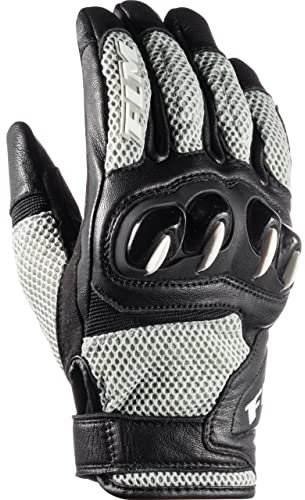 FLM Motorradhandschuhe kurz Motorrad Handschuh Misano Air Damen Leder/Textilhandschuh kurz grau 8, Sportler, Ganzjährig