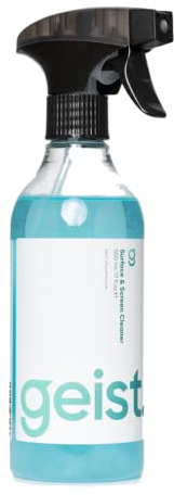 Geist. Surface & Screen Cleaner | To clean glass, metal, leather, vinyl & plastic | Cockpit, dashboard, infotainment system, phone, laptop & tablet screen, kitchen worktop | 500 ml / 16.75 fl.oz