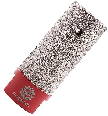 FOCSTOL Fraise Diamantée 25mm pour Agrandir, Façonner, Meule et Biseauter les Trous Existants dans Carrelage Porcelaine Céramique Granit Pierre Marbre M14 Filetage