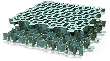 Rasengitter aus Kunststoff, Bodengitter für Gartenweg, Spurrinnen, Einfahrt und Stellplatz, Wegeplatten in Wabenform