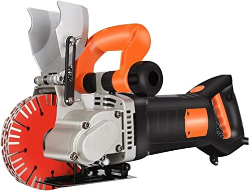 Wall Line Cutter 4800W Wall slotting machine Electric Wall Chaser Groove Slot Cutting Machine Steel Concrete Cutting Machine For Brick Wall Slotting Marble Concrete Cutting Machine ( Color : 125mm 400