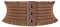 COOKOE Schwarzer elastischer breiter Bund Kummerbund aus PU-Leder für Damen