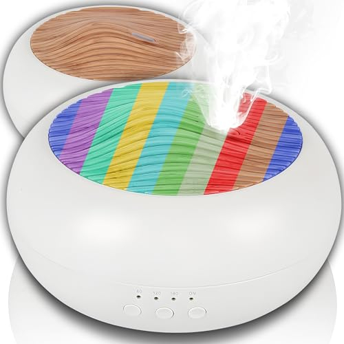 Retoo Aroma Diffuser für Duftöle, Ultraschall Luftbefeuchter, Vernebler Duftlampe Holz Luft Luftbefeuchter mit Farben Licht, Aromatherapie Öle Diffusor für Büro, Spa, Zuhause, Yoga, Schlafzimmer