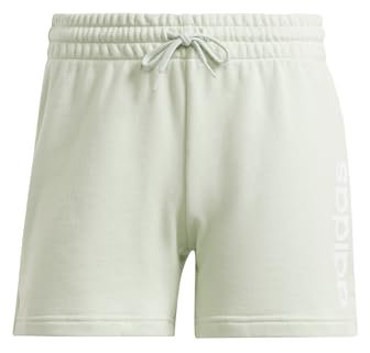 adidas Damen Essentials Linear French Terry Shorts, Linen Green, M