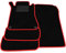 Fußmatten kompatibel mit Mercedes CLC CL203 Coupé 2008-2011 roter Rand, maßgeschneiderte Automatten Set, Velours Autoteppiche