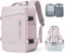 Handgepäck Rucksack 40X20X25 für Ryanair Reiserucksack Wasserdichter Unter Dem Sitz Handgepäck Rucksack Flugzeuge Reisetasche Weekendertasche Wanderrucksack Lässiger Tagesrucksack,B4-Lotuswurzel rosa