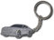QZXIAOGU Auto-Schlüsselanhänger für Mustang-Zubehör, Metall/Emaille, Schlüsselanhänger, Ring, 3D-Modellauto für Ford Mustang GT 2022 2023 2024, Grau, Medium