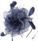 DRESHOW Damen Fascinators Hut Cocktail Party Tee Kopfbedeckung Blume Mesh Organza Bänder Federn auf Einem Stirnband