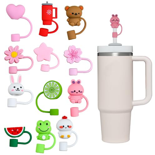 YBCCBY Lot de 12 Capuchons de Couverture de Tasse, Bouchon Anti-Poussière Universel en Paille, Réutilisable, Pour Tasse 10mm