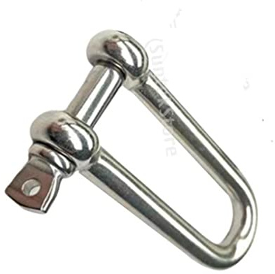 Courtieyeardceastea 304 Acciaio Inox Lungo D-Grillo Catena Grillo Rigging Fastener 5MM