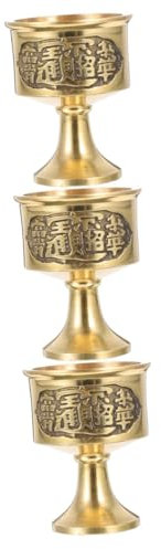 STOBAZA 3piezas Taza De Ofrecimiento De Pequeña Para Agua Accesorio De y Decoración De Altar Utensilio Religioso Diseño y Tallado