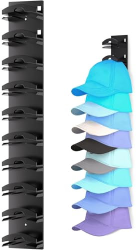 Zubehors 1 Stück Basecap Halterung Wand Wandregale, Kappenhalter Wand Wandregal, Cap Aufbewahrung Kleiderschrank Cap Halter, Cap Halterung Regals Wand, Cap Organizer Hutständer Für 10 Hüte
