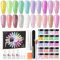 Layhou 20 Colors Dip Powder Nail Kit Nail Powder Dip Kit Starter Set Fast-Drying No Uv/Led Nail Lamp Needed With Base Top Coat Activator Brush Saver For Home Diy Salon Nail Art