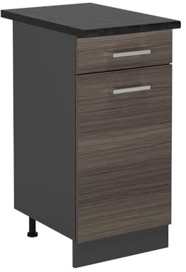 Vicco Mueble bajo de Cocina R-Line, Gris Noble, 40 cm, ET Antracita
