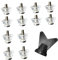 Sharplace 12 Stück Schraubstollen für Fussballschuhe, Fußballschuh-Spikes, Fußballschuh-Stollen, zum Einschrauben, M5, 13 mm 16 mm, Leichtathletik-Spikes, Ersatzspikes für Fußballschuhe, Klar