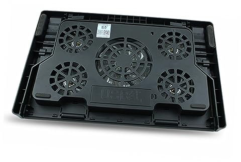 Hemobllo Soporte Refrigerador para Laptop Ventiladores USB Base Ajustable Multi-ángulo y Antideslizante para Disipación De Calor Negro
