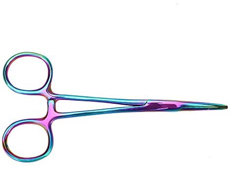 Pinza per emosta, 14 cm, punta diritta, per animali domestici, tirando i delle orecchie, pinzette per cani, gatti, forbici decorative, morsetto per la pulizia, strumenti per la cura del cane