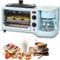 Máquina De Desayuno Eléctrica 3 En 1, Horno De Desayuno Multifuncional 9L Con Olla De Cocina Y Máquina De Café, Control De Temperatura Preciso, Temporizador De 30 Minutos, Cocina Adecuada Para Un Apar