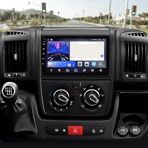 ikasus Car Stereo Radio for Fiat Ducato 3 Peugeot Boxer 2 Citroen Jumper 2 2006-2023 9 Inch Touchscreen 2 Din with Wireless CarPlay Android Auto GPS Bluetooth Wifi FM/SWC Mirror Link Backup Camera