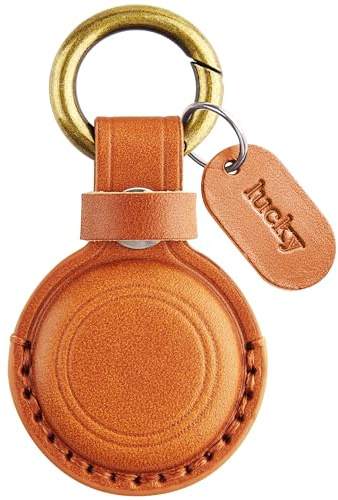 Für AirTag Schlüsselanhänger aus echtem Leder,Hülle für Apple AirTag | Citymore Air Tag Hülle mit Rundumschutz, AirTag Anhänger für Schlüssel & Koffer,Tasche