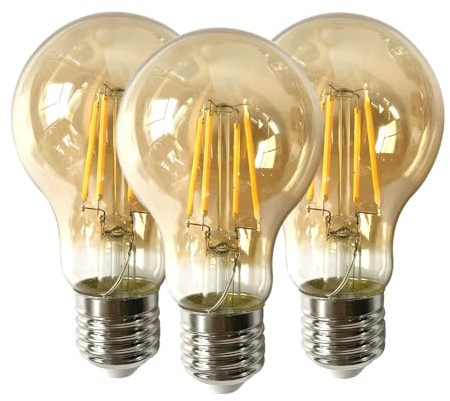 Linqzxz 3 Stück E27 LED Glühbirne Vintage, 10W ersetzt 100W, 2300K Warmweiß | E27 Edison Lampe Filament Retro Bernstein, 1000 Lumen, Nicht-Dimmbar,Ideal für Haus Esszimmer Küche Hotel