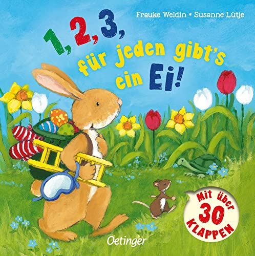 1,2,3 für jeden gibt´s ein Ei!: Mit 36 Klappen zum Mitsuchen und Entdecken. Interaktives Kinderbuch mit über 30 Klappen und farbenfrohen Illustrationen zum Vorlesen ab 2 Jahren