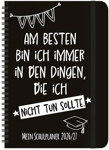 Schülerkalender Am besten 2026/2027: mit 12-monat.-Kalendarium von August 2026 bis Juli 2027. Pro Woche 2 Seiten mit viel Platz für Notizen. Format 14,8 x 21 cm
